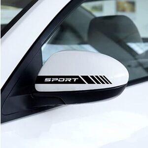 Car Mirror Stickers with Stripes Sports Design - 6 pcs for Car Decoration